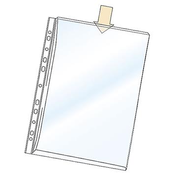 Bälgficka PP 0,18mm transp. A4