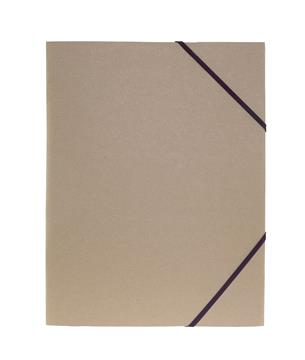 Snoddmapp Natur 100% 3-klaff svart A4