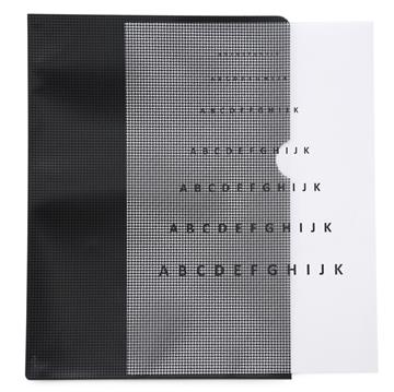 Mapp security A4 transp PP 0,17/0,35 svart