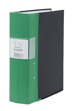 Gaffelpärm Premium Trärygg FSC grön A4 80mm