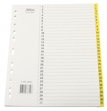 Pärmregister Plus flikförstärkta 1-31 A4+