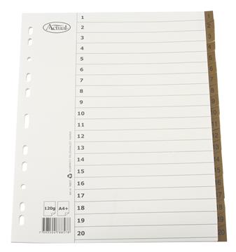 Pärmregister Plus flikförstärkta 1-20 A4+