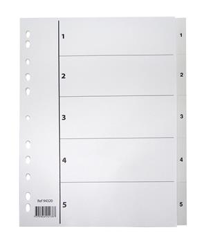 Pärmregister AllOffice plast inkl. rubrikblad 1-5 A4 1 st / förpackning