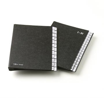 Sorteringsportfölj kartong A-Z svart 270x345mm 1 st / förpackning