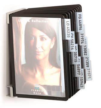 Väggställ Durable Vario 10 paneler svart A5 1 st / förpackning