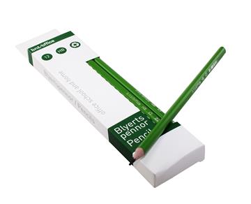 Blyertpenna trekant HB grön 12/fp