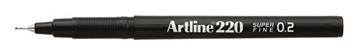 Fiberpenna Artline 220 svart 0,2