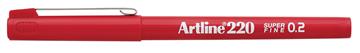 Fiberpenna Artline 220 röd 0,2