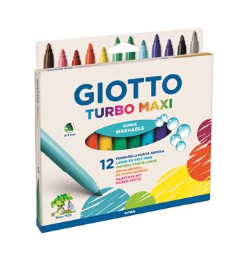Fiberpenna Giotto Turbo Maxi 12-pack 12 färger 12 st / förpackning