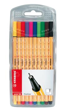 Fiberpenna Stabilo Point 88 10-pack sorterade färger 10 st / förpackning
