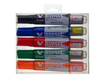 Whiteboardpenna Pilot V-Board snedskuren 5 färger 5 st / förpackning
