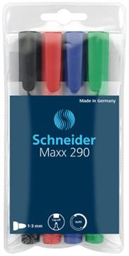 Whiteboardpenna Schneider 290 4-pack 4 färger 4 st / förpackning