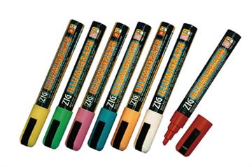 Märkpenna Zig Illumigraph neonvit 6mm