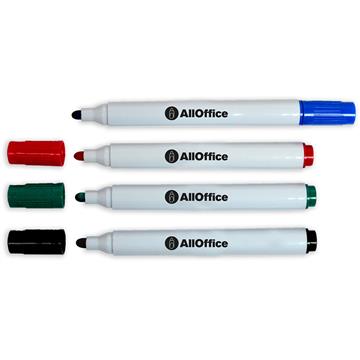 Whiteboardpenna AllOffice konisk 4-pack 4 färger 4 st / förpackning