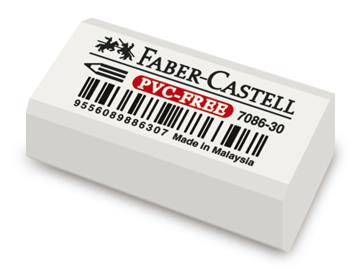 Radergummi Faber Castell 7086 PVC fritt 41x18x11mm 1 st / förpackning