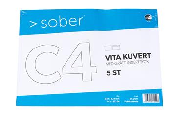 Kuvert C4 5 pack Vit 5 st / förpackning