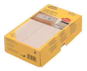 Frankeringsetikett Avery Zweckform dubbel 128x38 mm 500 st / förpackning
