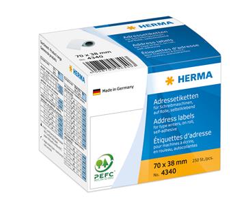 Etikett Adress 38x70 250 st / förpackning