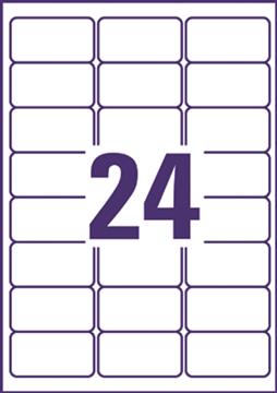 Laseretikett Avery L7159 QuickPEEL 63,5x33,9mm 2400 st / förpackning