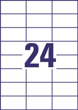 Laseretikett Avery L7181 QuickPEEL 70x37mm 2400 st / förpackning