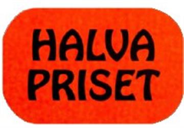 Etikett halva priset röd 2000 st / förpackning