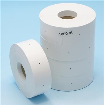 Kartongetikett med hål vit 40x50 mm 1000 st / förpackning
