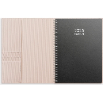 Almanacka Burde 5771 Weekly Konstläder Amelia 2025 Beige A5