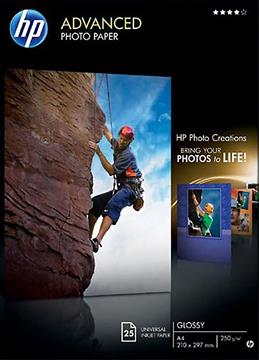 Bläckstrålepapper HP Foto Glossy Q5456A A4 250g 25 st / förpackning