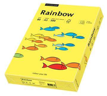 Kopieringspapper Rainbow medium yellow A4 80g 500 st / förpackning