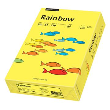 Kopieringspapper ohålat medium yellow A4 120gr 250 st / förpackning