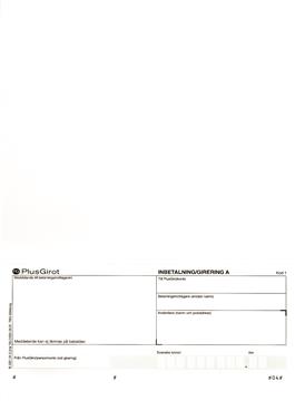 Laserark otryckt m plusgiro A-kort 900 st / förpackning