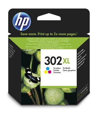 Bläckpatron HP No 302XL 330sid F6U67AE 3-färg