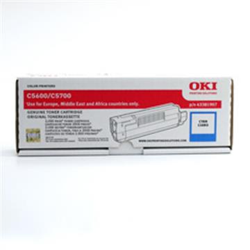 Lasertoner OKI C5600/C5700 43381907 cyan