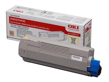Lasertoner OKI 43865721 gul