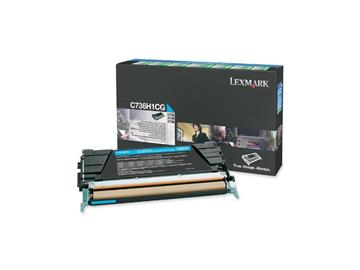 Lasertoner Lexmark 10000sid C736H1CG cyan 1 / ST