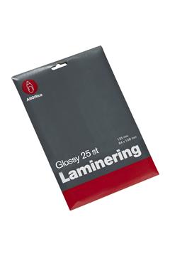 Lamineringsficka Hålad kortsida Glossy 2x125mic 64x108mm 25 / FP