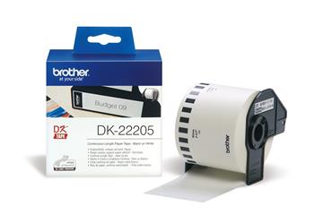Etikett Brother Löpande papper vit 62mm x 30,48m 1 / FP