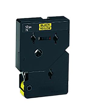 Märkband Brother Tc601 12mm svart/gul 7,7m