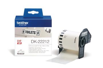 Etikett Brother löpande plastfilm vit 62mm x 15,24m 1 / FP