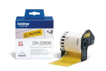 Etikett Brother löpande plastfilm gul 62mm x 15,24m 1 / FP