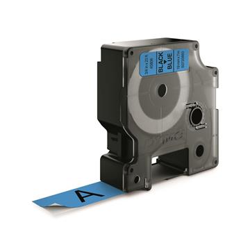 Märkband Dymo D1 19mm svart/blå 7m