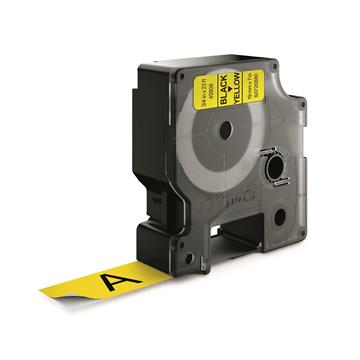 Märkband Dymo D1 19mm svart/gul 7m