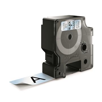 Märkband Dymo D1 24mm svart/klar 7m