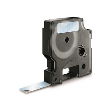 Märkband Dymo D1 12mm vit/klar 7m