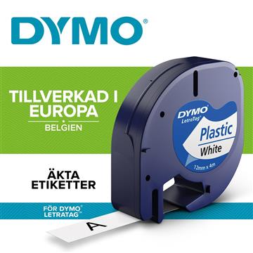 Märkband Dymo Letra tag vit