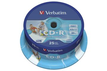 CD-R Skiva Verbatim printable 700mb/80min 25 / FP