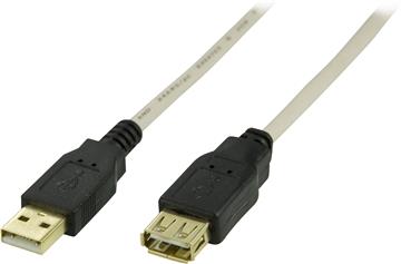 USB 2 kabel Deltaco A-A hane/hona 5,0m