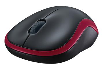 Mus Logitech M185 trådlös svart/röd