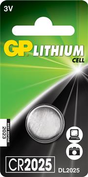 Batteri GP Lithium Knappcell CR2025 3v 10 / ST