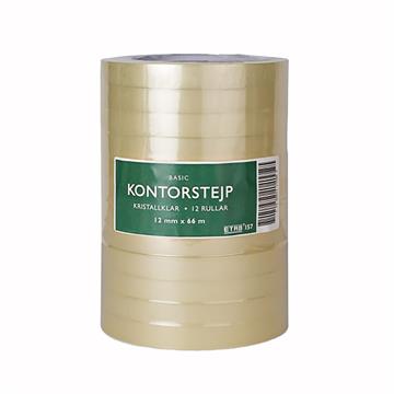 Kontorstejp 157 transparent 12mm x 66m 1 st / förpackning